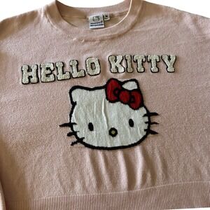 Hello Kitty Light Pink Cropped Sweater Size Medium